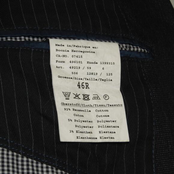 Bugatti Navy Cotton Blend Sport Coat 46R Men’s Classic Blazer - Picture 4 of 6